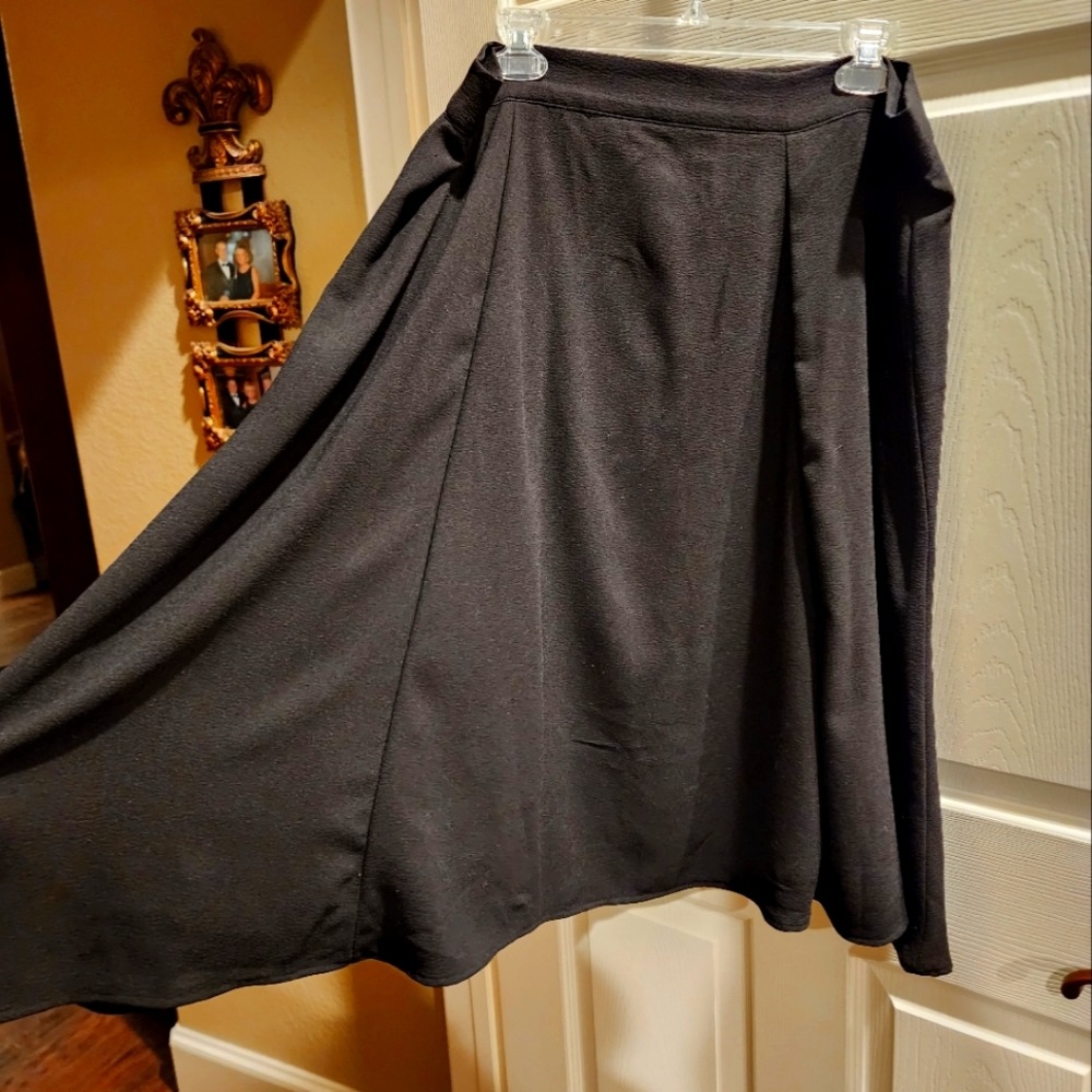 DORIS VINTAGE SWING SKIRT IN black 2x pinup girl clothing